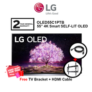 LG C1 55” 4K Smart SELF-LIT OLED TV OLED55C1PTB with AI ThinQ Television (FREE HDMI CABLE and TV BRACKET)