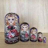 Russian Plush Doll Russian 5-Layer Story Antique Plush Doll Height 15cm Set Toy Crafts