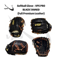Softball Glove 12–12.5 Inch Full Premium Leather | VPS PRO VPS Softball Glove BLACK TANNED