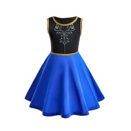 Summer New Style Frozen Princess Anna Dress Halloween Anna cos Costume Fairy Tale Event Performance 