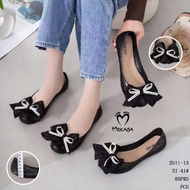 (2511-13) MOKAYA Sepatu Jelly Karet Wanita Jaring Pita Ikat Tumpuk - Super Nyaman Cantik Simple / Si