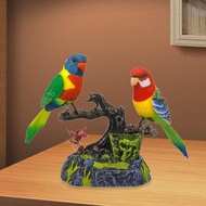 [azlldk] Talking Parrots Realistic Ornament Talking Sound Control Bird Toy for