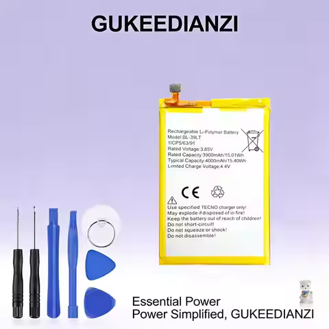 4000mAh Long-Lasting Performance Safe Mobile Phone Battery For Tecno BL-39LT Camon 12 CC7 Spark 4 KC