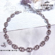 Gold Mine Jewelry Silver Building Italy 14K Bracelet (Pure 14K Gold)