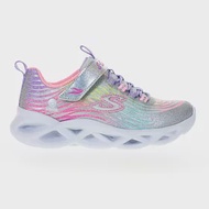 Skechers TWISTY BRIGHTS 燈鞋 女童休閒鞋-302321LSMLT 11 銀