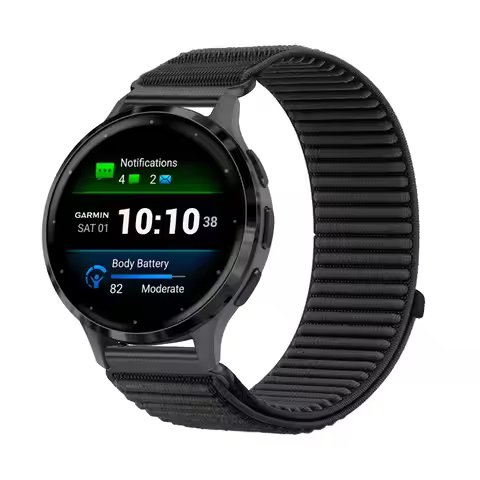 Nylon Bands for Garmin Venu 3S/Venu 2S Band, Elastic Soft Velcro Nylon Strap