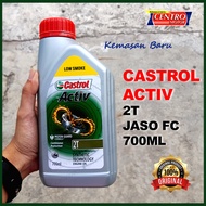 Oli samping CASTROL ACTIV 2T LOW SMOKE 700ml,Oli samping WANGI untuk RXK,NINJA R,SATRIA 2TAK.DI JAMI