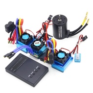 Waterproof 45A 80A 120A Brushless ESC +motor+Programming card Dust-proof for 1/8 1/10 1/12 RC Car Cr