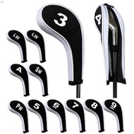 12 Pcs Golf Club Head Iron Covers Zippered Neoprene Protective Portable Durable Tool ASD88
