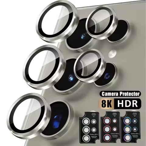 Metal Lens Ring Glass For Samsung Galaxy S26 S25 S24 S23 S22 Ultra Plus Camera Protection Cover 8K H