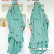 Afhadahijrah - Gamis set cadar AYANA hoodie terbaru baju dan hijab instan syari free niqab