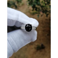 Permata Akik Yaman Hitam Asli Design Wanita Silver 925
