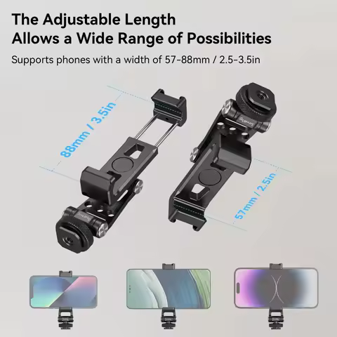 SmallRig Metal Phone Support with Cold Shoe Mount Phone Support for DJI RS 4 RS4 Pro RS3 RS3 Pro RS3