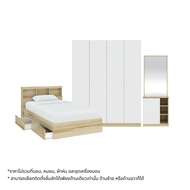 Koncept Furniture Bedroom Sets 3.5 Ft.   Wardrobe 160 cm.   Dressing Table Molly Light Wood