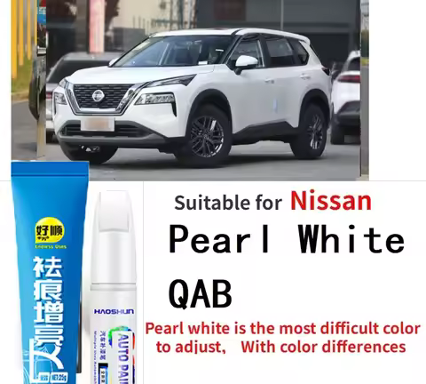 Touch Up PenScratch Repair Pen Suitable for Nissan Pearly White QAB Ivory White QX1 Pearl White QAB 