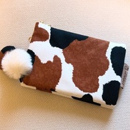 燒餅小姐的衣櫃- 窗邊的貓尾巴花-日本製布料 棉質手工三層錢包