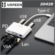 綠聯 - UGREEN - 30439多功能轉換器 USB Type-C to VGA (1080P)+TypeC+USB x 2 +Lan 10/100Mbps