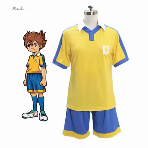 Ainclu New Inazuma Eleven Raimon School Golden Football Jersey Cosplay Costume