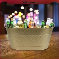 [Phenovo] Galvanized Tub Ice Bucket for Parties Ice Tub for Champagne Chilling Beer