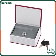 SERENDI Book Security Box, With Lock Keys Portable Safe Mini Safe Box, Simulation Book Metal Lock Bo