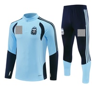 2026 ARG Sweatshirt Man Long Sleeves Tracksuits Light Blue Sportswear + Long Pants