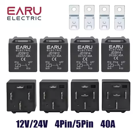 4 5 Pin 4P 5P 40A Waterproof Car Relay Long Life Automotive Relays Normally Open DC 12V/24V Relay Fo