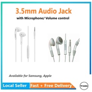 In ear Wired earpiece 3.5mm jack, Headphones Realme, Apple, Oppo, Samsung, Xiaomi