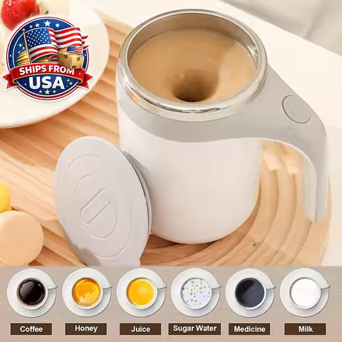 Automatic Magnetic Stirring Coffee Mug Self Stirring Rechargeable Stainless Steel Mug for Coffee Mil