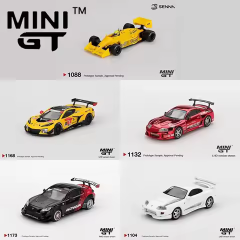 MINIGT 1:64 Toyota Supra A80 Top Secret GT300 Lotus 99T 12 Ayrton Senna Alloy Diecast Car Model Coll