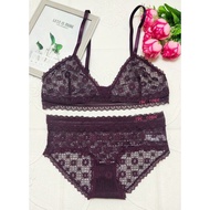 36A/36B/36C/80A/80B/80C/L TRANSPARENT SET BRA AND PANTIES