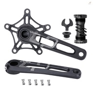 LITEPRO Crankset 53 T 56 58 Bike 5 Bolts Set Crank Arm Bicycle Bottom 170 mm 130 BCD and with Folding for Bracket Chainring