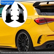 【FY】  2Pcs Car Rear Bumper Spoiler Side Canards Fin Air Vent Fit For Mercedes-Benz Accessories CLA W