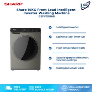 SHARP 10KG Front Load Washing Machine ESFV10068 |  Intelligent Inverter | High Temperature Wash | Intelligent Sensor Wash | Soft Touch | Heat Wash | Door Lock | Anti-Rat Cover | Child Lock | Washing Machine with 2 Year General &amp; 12 Year Motor Warranty