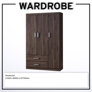 Wardrobe Cloths Cabinet 3 Swing Door with Drawer