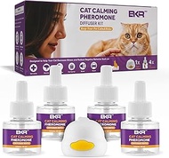 BKRMART Cat Calming Diffuser 5 in 1 Pheromones Cat Calming Diffuser Pheromone Premium Calm Diffusers