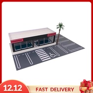Gispark 1:64ที่จอดรถ1/64รถ Diecast กรณีแสดงของสะสมเหมือนจริงการสาธิตการวางแผนเมืองอาคาร Diorama