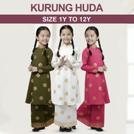 BAJU KURUNG HUDA|BAJU RAYA |SIZE 1Y-12|BAJU KEBAYA TRADITIONAL|COTTON 100% |NEW VIRAL KIDS WEARING|2