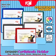 FCI SHORT One Sided Certificate holder Portrait/Landscape for Award/ Diploma/Permit/Citations Single