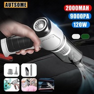120W 9000PA Portable Car Vacuum Blow Cleaner 7.4V 3In1 Handheld Vaccum Cleaner Blower
