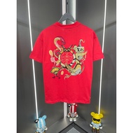 T-shirt Evisu/ T-shirt lengan pendek lelaki dan wanita Evisu, lengan pendek bercorak, T-shirt pernia