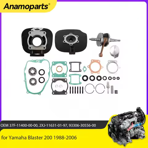 Motor Cylinder Crankshaft Piston Gasket Kit For Yamaha Blaster YFS 200 Bore 66mm 195cc 1988-2006 2XJ