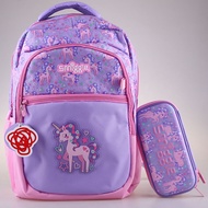 ▦♗✧ Australia smiggle cartoon animal curly schoolbag primary school children shoulder bag large-capacity lightening backpack