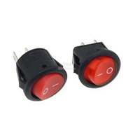 KCD1-105 KCD1-204 船型開關開孔16MM兩腳兩檔 圓形翹板電源開關