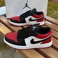 Pure Original AJ1 Black Red Toes Casual Low-Top Basketball Shoes All-Match Men Women Couples Trendy 