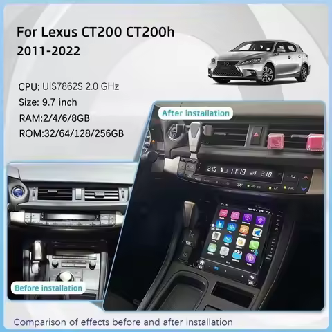 Carplay Android 14 Touch Screen For Lexus CT200 CT200H CT 2011-2022 Car Radio Multimedia Player GPS 