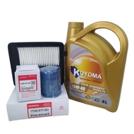 A553# HONDA N-BOX JF3 JF4 2017y OIL FILTER + AIR FILTER + KOYOMA 5W40 FULLY SYNTHETIC ENGINE OIL