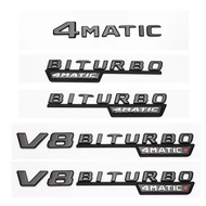 Suitable for Mercedes Benz Tailsticker V12BITURBO Fender Badge V8 BITURBO Twin-Turbocharged ABS Lett