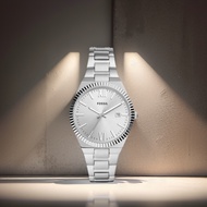 [Powermatic] Fossil Scarlette ES5300 Silver Analog Stainless Steel Classic Dress Women Watch