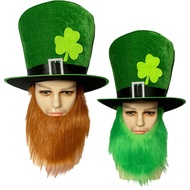 St. Patrick's Day Irish Hat Irish Green High Hat Irish Top Hat Green Beard Dress Up 10-17