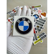Flexible embossed logo sticker bmw
